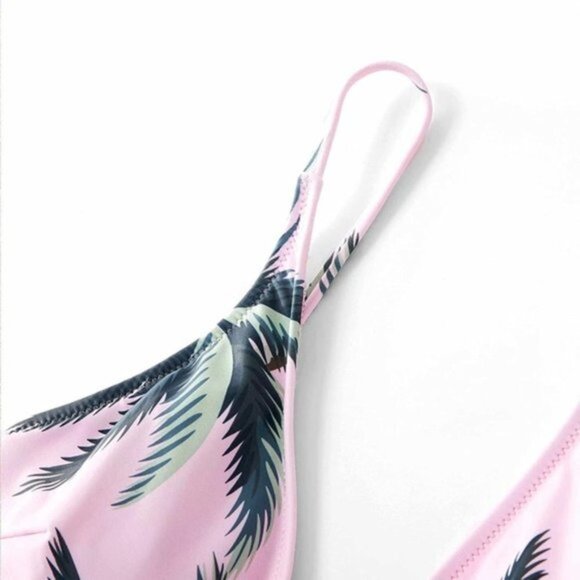 NWT IFFEI One Piece Swimsuit Palm Print Sz XL - Picture 2 of 7